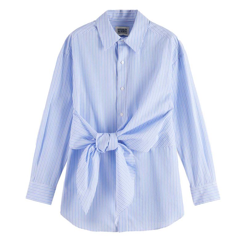 Scotch & Soda Striped Knotted Shirt image number 0